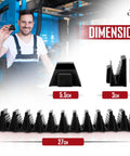 Slick Modular Wrench Organizer System With 48 Magnetic Holders dimensions, shown in workshop setting