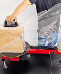 Electric Stretch Film Wrapping Machine Dispenser For Pallet Packing wrapping box on 40cm turntable, heavy duty use