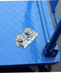 Heavy Duty Sliding Door Roller Wheels For Barn And Cabinet Doors, U Type Track Pulley System, on a blue metallic surface