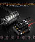 Beefy Motor And E6 Sensored Brushless ESC Combo For RC Cars Three To Eight S LiPo With 200 Amp Continuous Current App Control