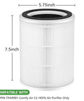 TPAP001 Replacement Filter For Your Comfy Air C2 Purifier 3 In 1 Filtration That Delivers Clean Air cylindrical filter dimensions