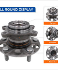 New Rear Wheel Hub Bearing Assembly For 2006 To 2011 Honda Civic LX GX DX With Encoder ABS Direct Fit Replacement OEM Equivalent