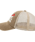Vintage Low Profile Trucker Cap For Women With Adjustable Strap Washed Cotton Breathable Baseball Hat For Summer.