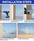 Installation steps for 100 Pack One Eighth Inch Black Cable Railing Kit With Left And Right Swage Lag Screws for Wood Posts.
