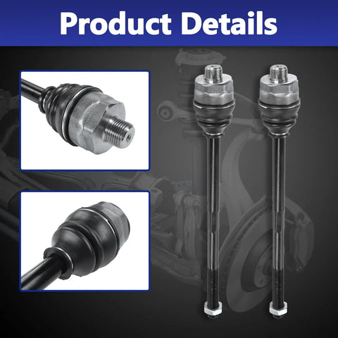 Front Inner Outer Steering Tie Rod End Kit For Chevy Silverado Tahoe Suburban 1500 2500 GMC Sierra Yukon Cadillac Escalade 1999 To 2006 Replacement ES3488 ES3493T OE Style Heavy Duty Upgrade, forged steel tie rods