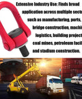 Universal Swivel Hoist Ring Lifting Point M8 To M42, G80 Alloy Steel, U Shaped Lifting Lug with port and construction site background