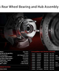 Two Pack Rear Wheel Bearing And Hub Assembly With Five Lug 512518 For Forester Crosstrek Impreza And XV Crosstrek Low Runout OE Direct Fit Rear Wheel Hub Bearing Assembly Set