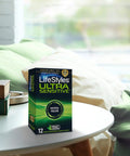 Ultra Thin Ultra Sensitive Latex Condoms With Lubricant For A Real Natural Feel And Maximum Sensitivity 12 Count Pack on table