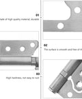 Thickened 4 Inch Stainless Steel Furniture Hinge With Bearing showcasing smooth surface, high durability, and rust resistance features.