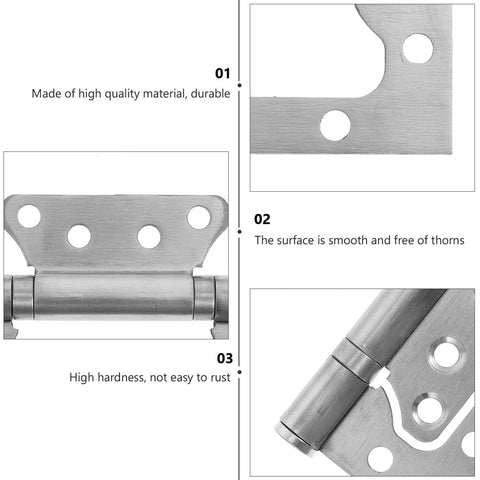 Thickened 4 Inch Stainless Steel Furniture Hinge With Bearing showcasing smooth surface, high durability, and rust resistance features.