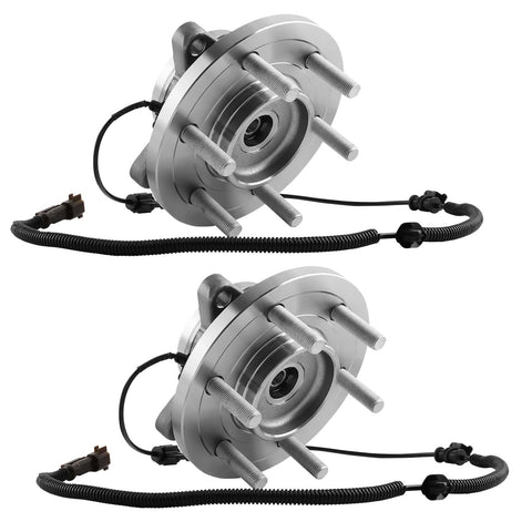 2 Pack Front Wheel Bearing Hub Assembly For Ford F-150 2015 2016 2017 2.7L 3.5L 5.0L Engines With ABS 6 Lug Fits 4WD Models Replacement BR931007