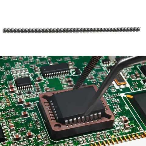 10 Pcs 40 Pin 2.54mm Pitch PCB Connector Socket, Single Row Headers for PCBs; header strip and soldering on board