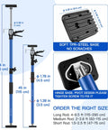 4 Pack Steel Telescopic Support Poles With Quick Adjustable Third Hand System showing length and hinge features