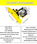 INTSUPERMAI Electric Hydraulic Pipe Bender For Round Tubes 0.1 To 0.24 Inch Wall Thickness With 110V Power And 10 Dies parameters image.