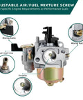 Carburetor Assembly 13624001 For TrailMaster MID XRS XRX Go Kart And Buggy 168cc 196cc 5.5 6.5 HP Motors LCT CMXX 136cc showing adjustable air fuel mixture screw
