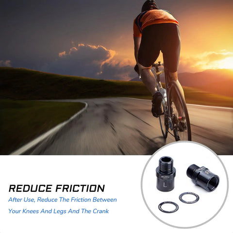 Titanium Bike Pedal Extenders 16mm and 20mm With Washers For Nine Sixteenth Inch Threaded Pedals Boost Comfort On MTB BMX Road Bicycles