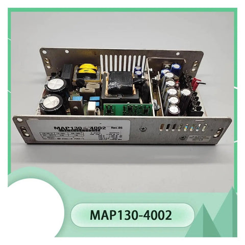 Heavy Duty Four Channel Industrial Power Supply MAP130-4002 showing internal components and metal chassis design for automation projects.