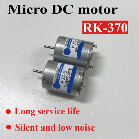 Built Tough Rk370 Dc Motor 6V 12V 24V 6000 8500Rpm High Speed Strong Magnetic Electric Machinery Component For Knockout Performance And Smooth Rotating Operation, two micro DC motors.