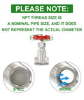 Illustration of 304 Stainless Steel Gate Valve 3/4 Inch NPT Female With Wheel Handle, showing internal mechanism action.