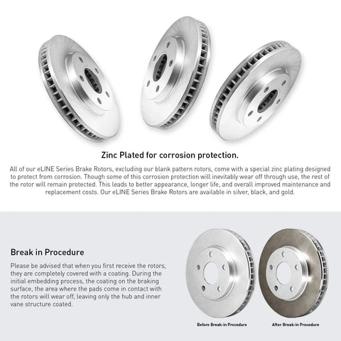 Image of Front Brake Kit For 2013 2019 Nissan Sentra With Ceramic Brake Pads And Rotors And Blank Rotors Easy Install