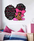 Black Girl Magic Wall Decal I Am Special Inspirational Quote for Kids Room Pink Motivational Sticker Afro Kids Bedroom Playroom Decor Nursery Baby Toddler Room Art Removable Peel and Stick Colorful Wall Decor That Pops on playroom wall