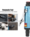 Rugged Lightweight Pneumatic Die Grinder Powering Through Heavy Duty Metal Cutting And Fast Automotive Fixups With Smooth High Speed Operation And Comfort Grip For Daily Shop Workloads, aluminum tool in action.