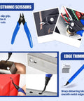 13 Piece Deburring Tool Kit With 11 HSS Blades And Precision Wire Cutter for burr removal in metal, plastic, PVC projects