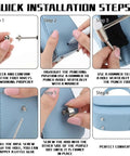 Step-by-step installation guide for Killer 32 Piece Heavy Duty Bag Bottom Feet Set with Screw Back Nailhead Rivets.