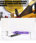Engine Block Thread Repair Insert Kit M3 Thread for Steel Cast Iron and Aluminum with tools in white case
