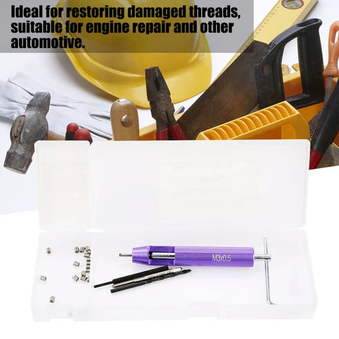 Engine Block Thread Repair Insert Kit M3 Thread for Steel Cast Iron and Aluminum with tools in white case