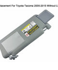 Tacoma Sun Visor Replacement Pair With Clips For 2005 To 2015 Models Driver And Passenger Side Gray With Mirror Slide Extension Non Illuminated Direct Fit Replaces 74320-04181-B1