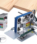Heavy Build Desktop Belt Sander DIY Polishing And Grinding Workhorse 550W High Torque Abrasive Machine featuring adjustable speed control and steel base.