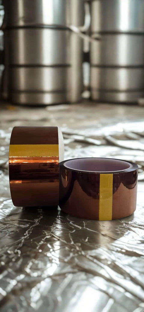 Amber Polyimide Kapton Tape Heavy Duty High Temperature Heat Resistant Tape For TIG Welding Purge Sealing Electronics Soldering, 33m Roll 2 Pack 50mm Wide