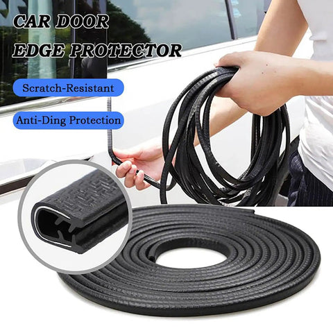 Person holding VW Virtus Door Edge Guard U Shape Protector for 2020 2021 2022 2023 Cars, flexible and easy to install.