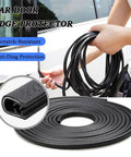Flexible U shaped black door edge guard held by person, durable door edge guard for Dacia Duster Logan Lodgy Sandero.