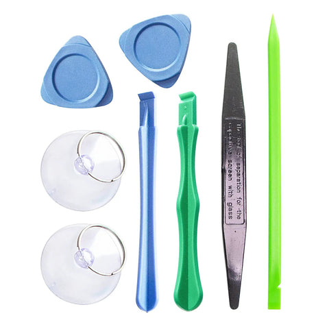 22 In 1 Mobile Phone Repair Tools Kit With Spudger Pry Opening Tools And Precision Screwdriver Set For iPhone 11 12 13 14 15 Pro XS Max Hand Repair Essentials, includes blue spudgers and suction cups.