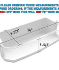 Door Bin Replacement For LG And Kenmore Refrigerators Durable Easy Install Fridge Bin dimensions labeled for standard fit