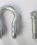 Four Pack Galvanized Bow Shackles Three Quarter Inch D Ring Shackle With Seven Eighths Inch Screw Pin Heavy Duty Recovery Gear