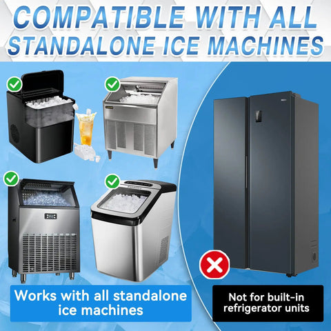 Ice Maker Cleaner Tablets Descaler 36 Pack For Portable Countertop And Nugget Ice Makers, Nickel Safe Scale Remover, Removes Limescale And Odor No Fuss, Delivers Crystal Clear Ice; compatible with standalone ice machines, not built-in refrigerators