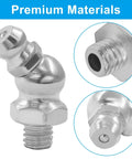 45 Degree M6 Grease Fitting Set 1mm Thread Zerk Nipple Nozzles 20 Pieces shown with premium material detailing