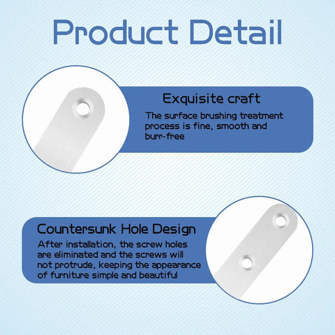 Tough As Nails 304 Stainless Steel Flat Mending Plates showcasing countersunk hole design and smooth surface finish.