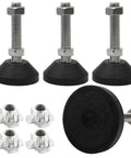 Rock Solid 4 Pack M10 Adjustable Furniture Levelers featuring tough nylon base, T nuts, and adjustable height for steady furniture.