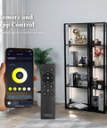 Fancy LED Display Shelf With Dimmable Lights, Modern Floor Lamp Cabinet With Four Adjustable LED Poles, remote app control