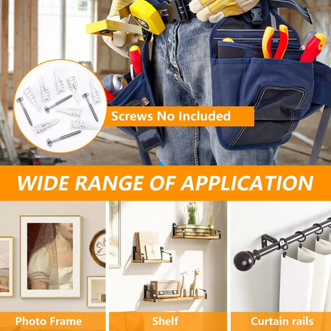 One Hundred Pack Self Drilling Drywall Anchors Plug And Play Plastic Build Quick Install No Messy Prep Heavy Duty Fasteners For Sheetrock Gypsum Walls with tools and applications for walls.