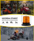 Premium 60 Led Amber Beacon Mini Strobe Light For Forklifts And Pickup Trucks Boasting Straight Up Three Sixty Degree Glow on forklift.