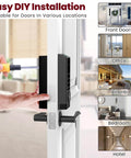 G1 Video Smart Lock With Camera And Doorbell, 6 In 1 Keyless Entry System With Fingerprint being easily installed on a door