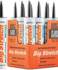 Big Stretch Acrylic Latex Caulking Sealant For Home Improvement Flexible Waterproof Seal That Wont Crack High Performance Black 10.5 oz Cartridge Pack of 12