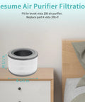 Vista 200 RF Replacement Filter Pack For Air Purifier With 3 In 1 Filtration Activated Carbon on bedside table