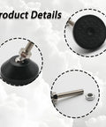 Rock Solid 4 Pack Adjustable M8 x 50mm Leveling Feet featuring durable nylon base and metal screw for stable table setup.