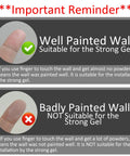Image showing instructions for checking wall suitability for Easy Peasy Peel And Stick No Drill Setup Sleek Rechargeable Wireless Wall Sconces.